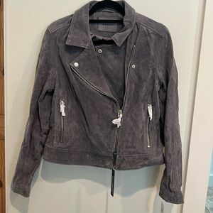 NWT Blank NYC Grey suede jacket